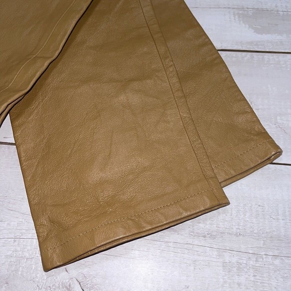 Vintage Via Accenti G8 Women's 29 x 29 Brown Leather Pants Style 09-0008-4‎ - Picture 9 of 9